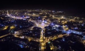 Niksic at Night by dronestudio.me