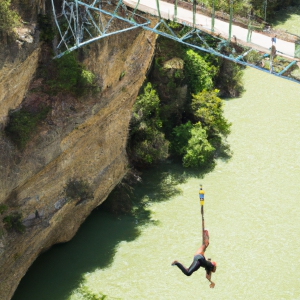 Bungee Jumping from Suspension Bridge