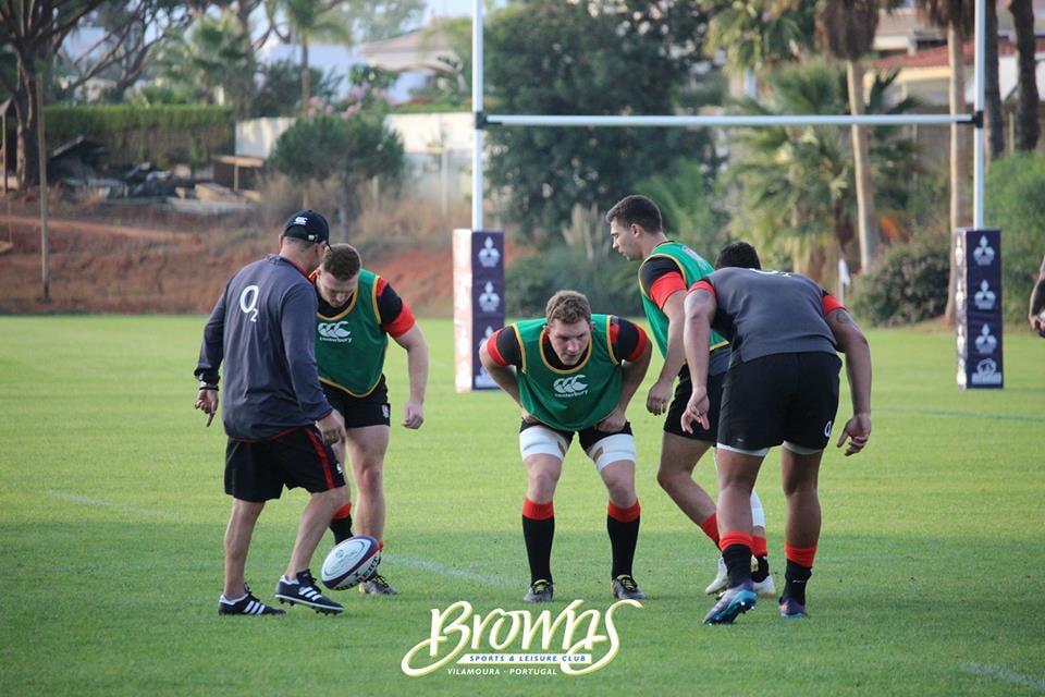 England Rugby team train at Browns Vilamoura