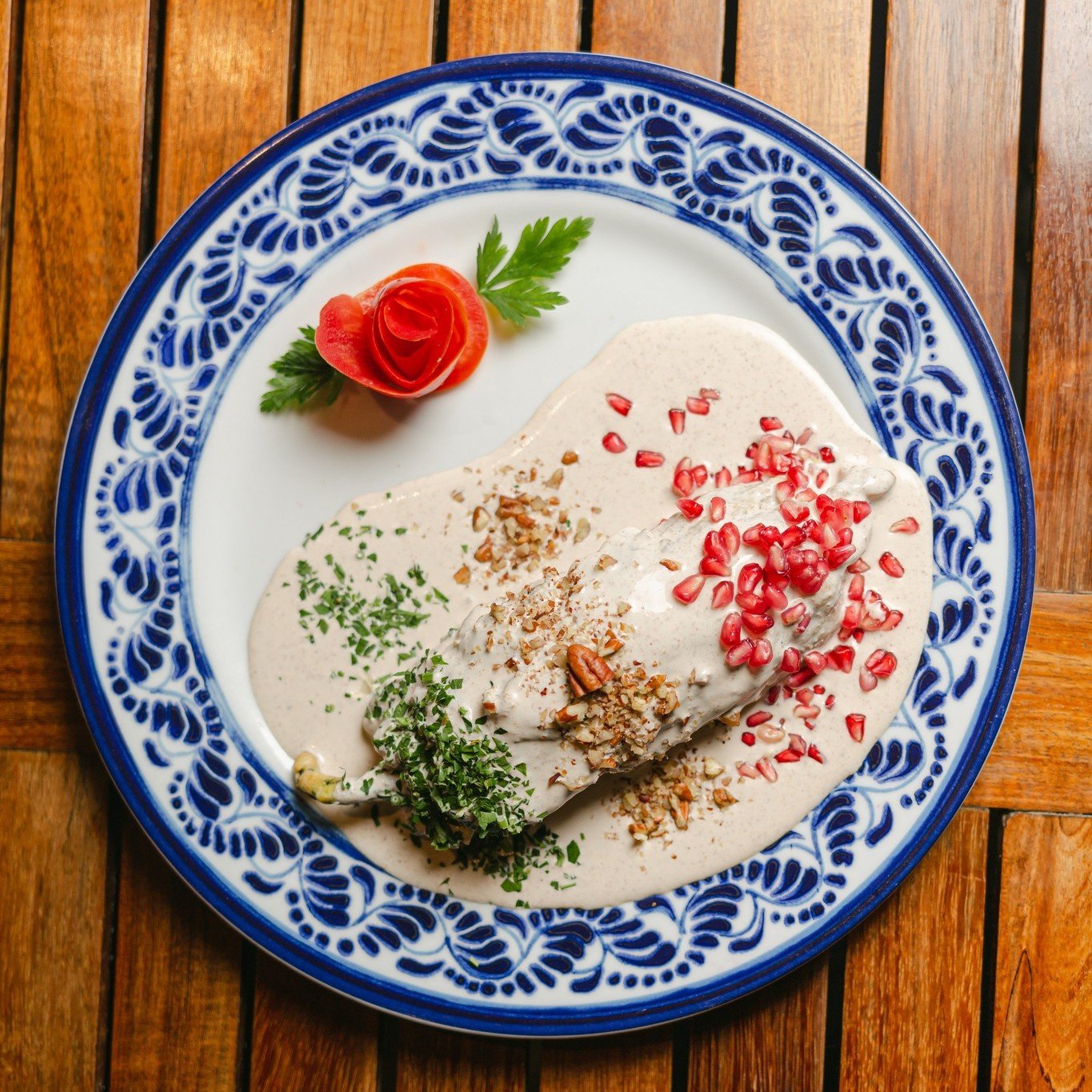 The best Chiles en Nogada in Cancun: Flor de Lis Restaurant