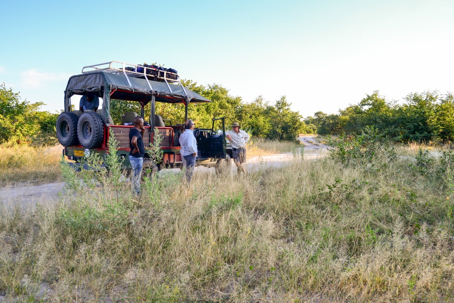 Bucket shower used by tourists on luxury mobile tented safaris in