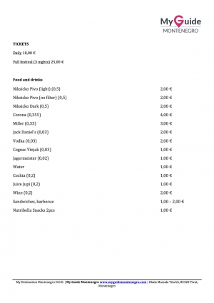 Price list 