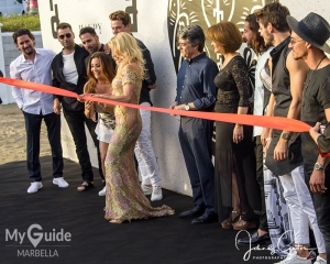 Marbella media frenzy as Pamela Anderson opens Playa Padre with Maria Bravo