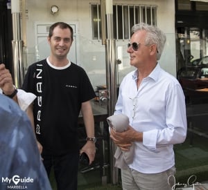 Horacio Pagani arrives at Daytona in Puerto Banus