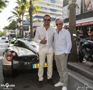 Horacio Pagani and Mario Guarnieri at Daytona in Puerto Banus