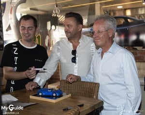 Horacio Pagani signs autographs at Daytona in Puerto Banus