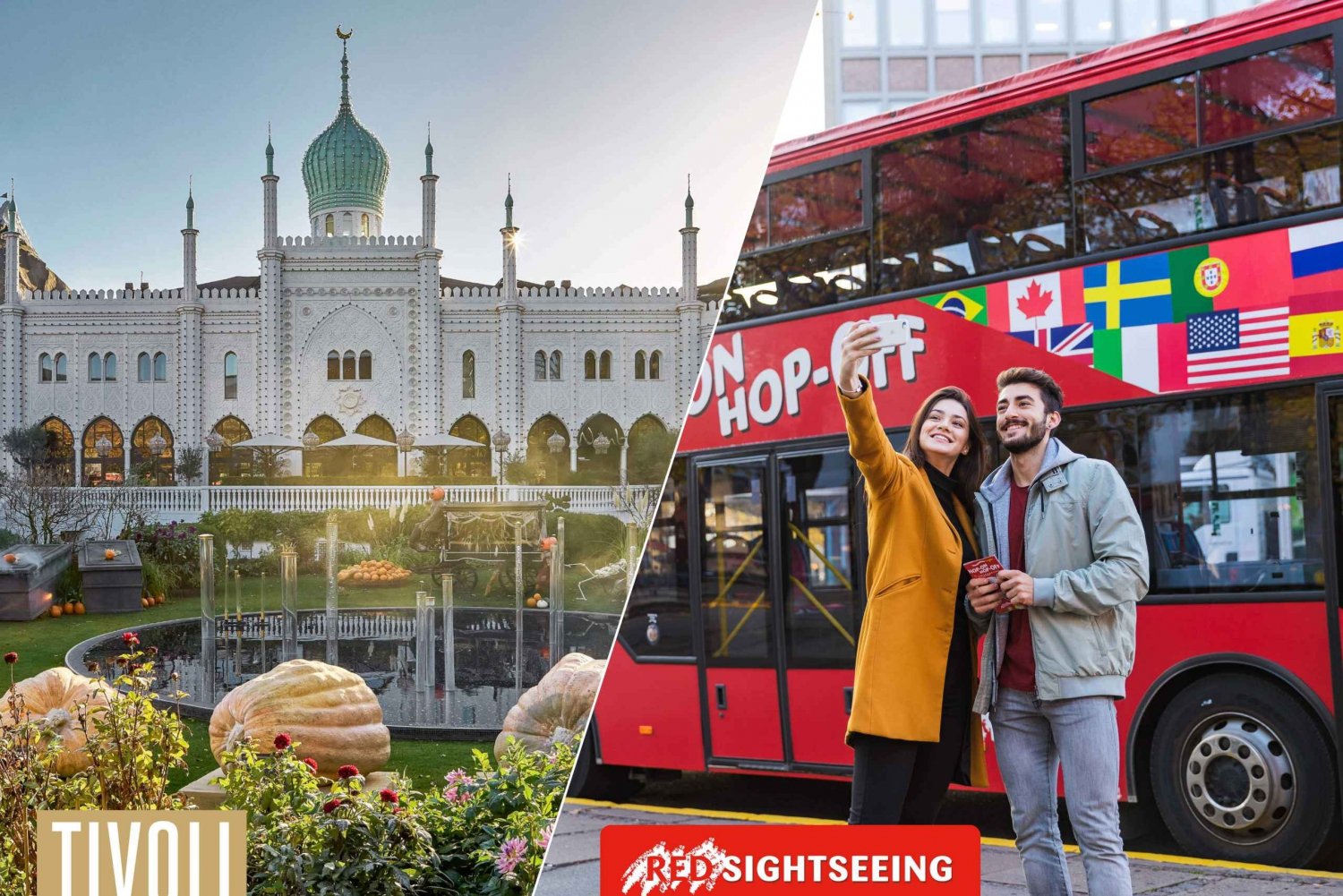 Copenhagen: Tivoli Gardens and Hop-on Hop-off Bus Combo