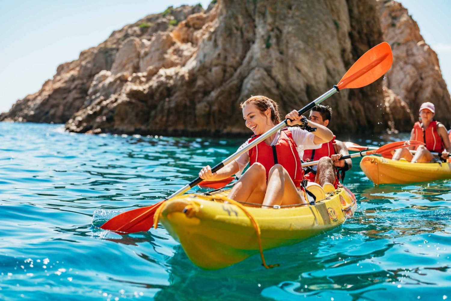 Barcelona: Excursión en kayak/snorkel en Tossa de Mar con comida de 3 platos