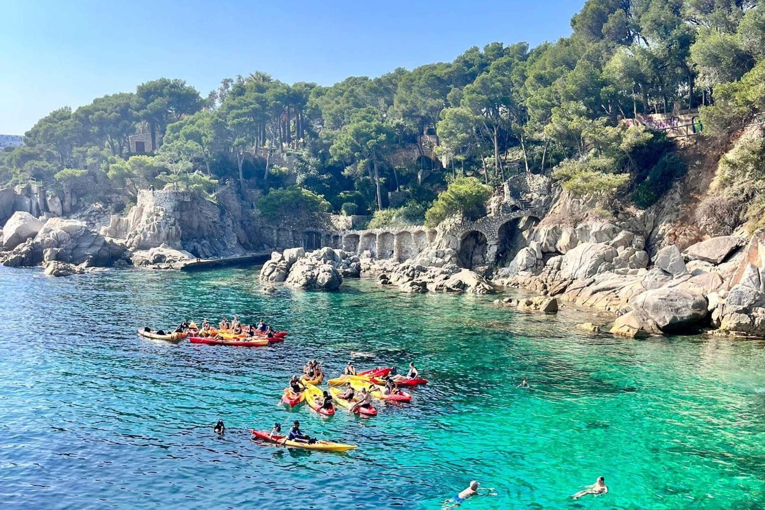Au départ de Barcelone : excursion en kayak et plongée avec tuba sur la Costa Brava avec pique-nique