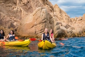 Vanuit Barcelona: Costa Brava kajak- en snorkeltocht met picknick