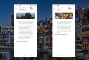 App för självguidande rundtur i Girona med flerspråkig audioguide
