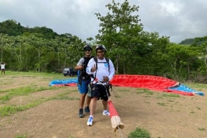 Полет на высоте 900 футов над Тихим океаном и тропическими лесами