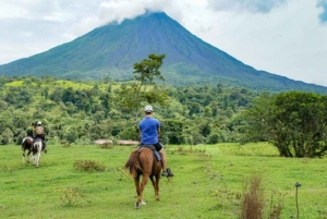Quad simple 2h + randonnée à cheval à travers le volcan
