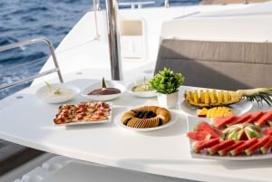 Guanacaste: Seilcruise med katamaran og snorkling i solnedgangen