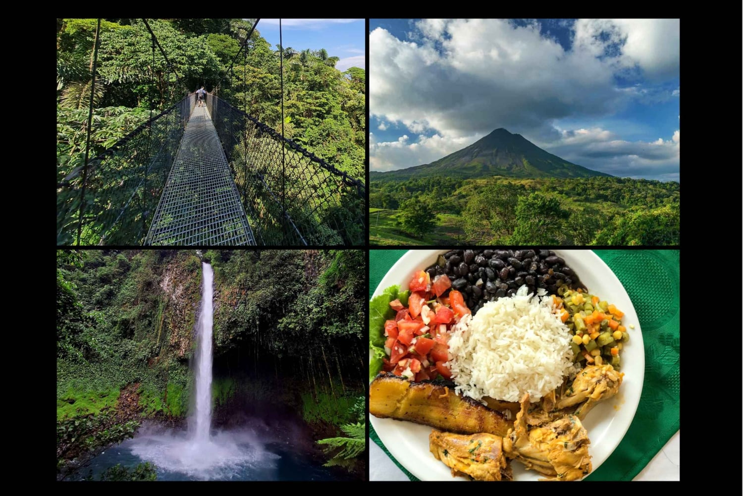 Fortuna Combo: Hengende broer + Arenal-vulkanen og fossefall