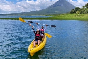 From El Castillo: Lake Arenal Kayak & SUP Tour with Snacks