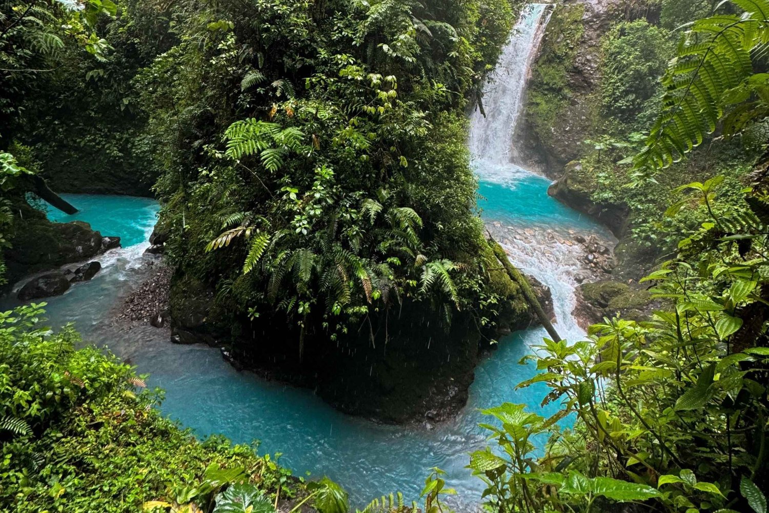 From San José: Private Blue Falls Tour with Hidden Waterfall