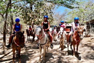 Van Tamarindo: avontuurlijke tokkelbaan en raftingtour van een hele dag