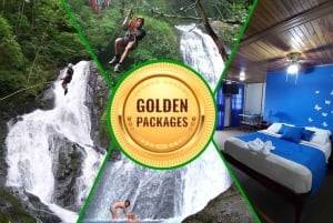 Pacote Dourado/2 dias/1 noite+18cabos Zipline em 11 cascatas