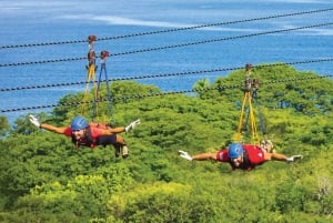Guanacaste: Diamante Eco Adventure Park Tagespass mit Mittagessen