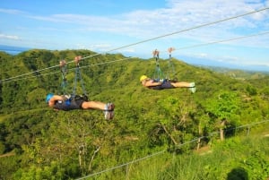 Guanacaste: Diamante Eco Adventure Park -päiväkortti lounaalla.
