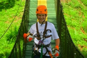 Tirolina Jaco con Columpio de Tarzán, Puentes Colgantes, Paseo en Camión
