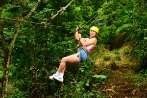 La Fortuna: Hangbruggen en Zip Line Tour met Lunch