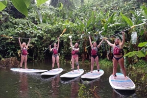 La Fortuna: lezione privata di yoga su una piattaforma sul fiume nella foresta pluviale