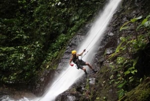 La Fortuna: descenso de cañones en cascada, caminata y visita a la granja con almuerzo