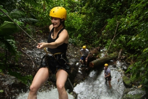 La Fortuna: descenso de cañones en cascada, caminata y visita a la granja con almuerzo