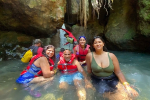 La Leona waterfall adventure river hike, in Guanacaste.