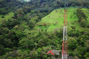 Monteverde: Djungel Zipline & Tarzan Swing med transfer