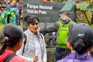 Poas kaffetur, La Paz-fossen og Poas-vulkanen