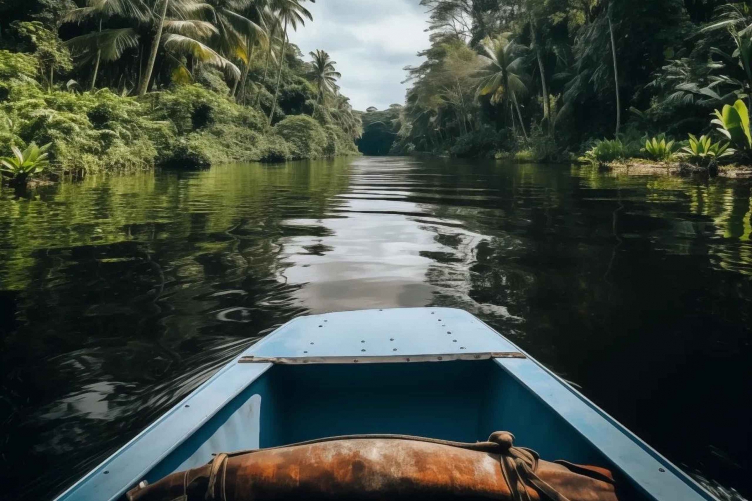 Excursion en bateau dans les canaux de Tortuguero et visite du jardin tropical de Maratopia
