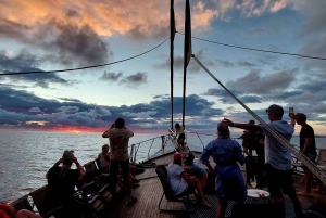 Quepos: Boottocht met houten zeilboten, watersport en eten