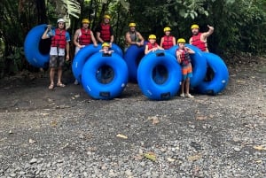 Tubing på Rio Celeste: Sjov, naturlige pools og frisk frugt