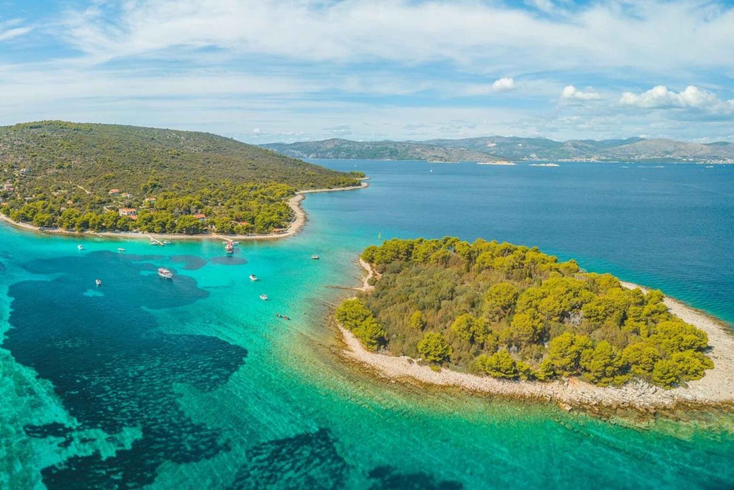 Tour Adriatica: Laguna Blu e Solta da Trogir o Spalato