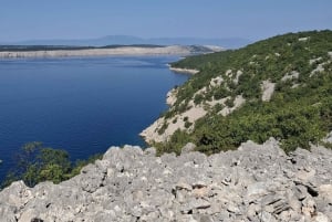 Crikvenica: begeleide kajaktocht langs de kust met wandeling naar een uitkijkpunt