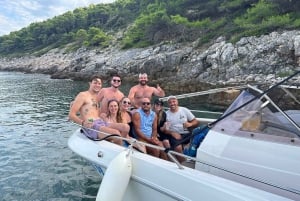 Dubrovnik: Tour in barca della Grotta Azzurra e della spiaggia di Sunj con bevande