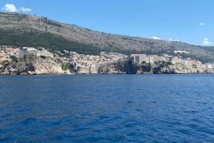Dubrovnik: passeio panorâmico de barco de vidro ao pôr do sol com guia e cavernas