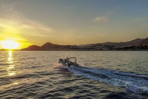 Dubrovnik : Croisière en bateau privé au coucher du soleil avec champagne