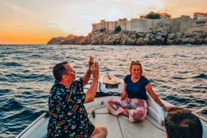 Dubrovnik: Private Boat Cruise at Sunset with Champagne