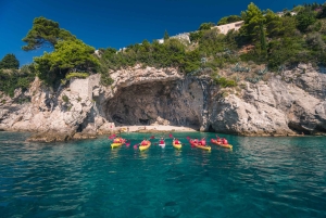 Dubrovnik: Excursiones guiadas de kayak de mar y snorkel de un día o al atardecer
