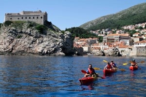 Dubrovnik : Excursion en kayak de mer avec collation aux fruits