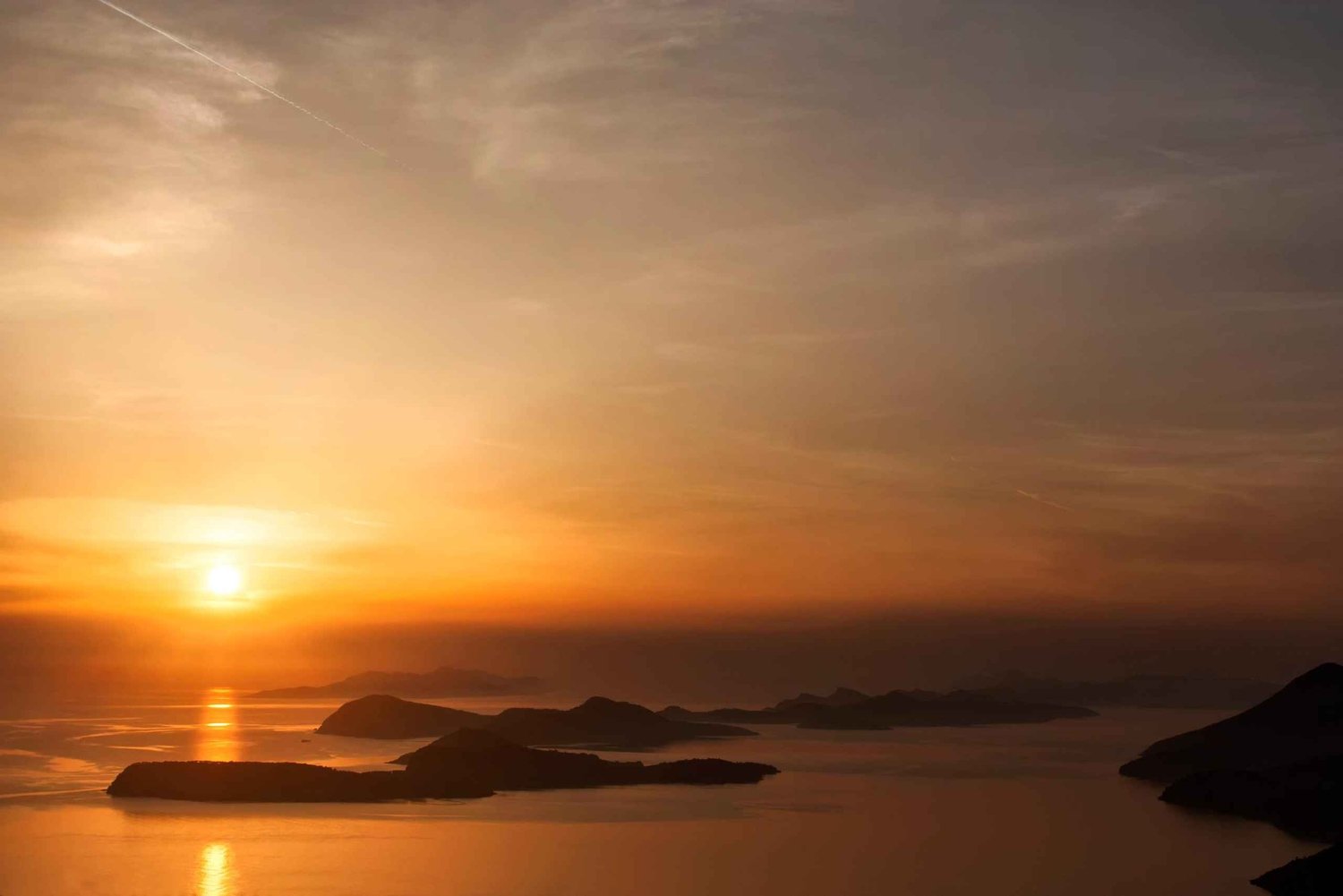 Dubrovnik: Katamaransejlads ved solnedgang med mousserende vin
