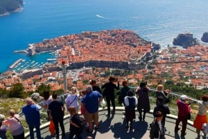 Dubrovnik : Tour panoramique au coucher du soleil avec un verre de vin