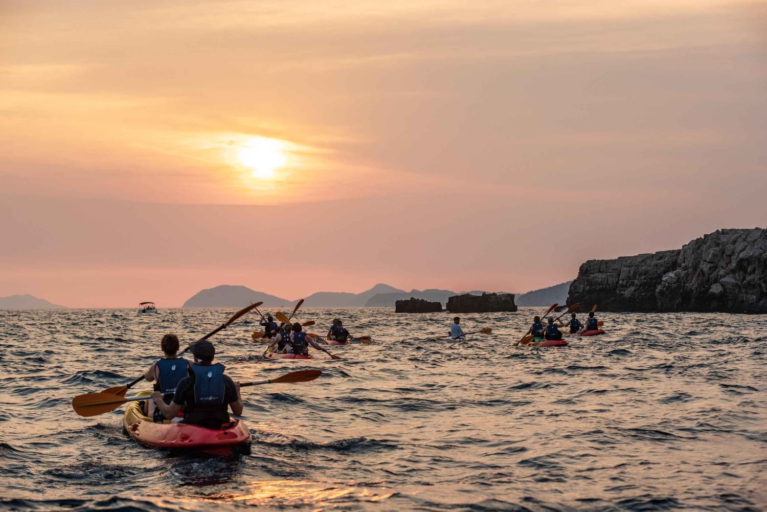 Dubrovnik : Excursion en kayak de mer au coucher du soleil