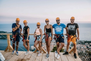 Dubrovnik: Sunset Zip Line Experience etterfulgt av vin