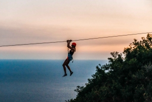 Dubrovnik: Sunset Zip Line Experience etterfulgt av vin