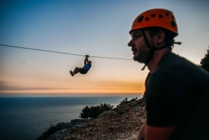 Dubrovnik: Sunset Zip Line Experience etterfulgt av vin